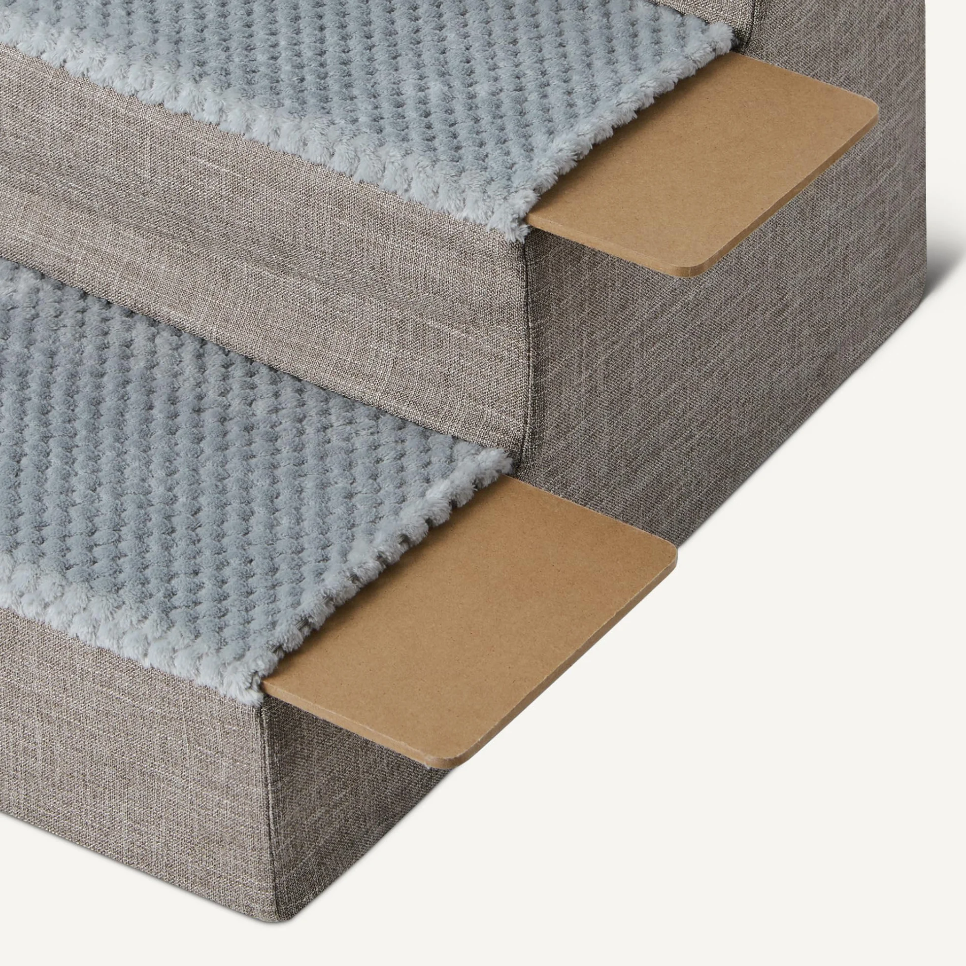 Amazon Basics Scaletta per Cani 35,1 cm 3 Gradini Letto Divano Base Antiscivolo Grigio