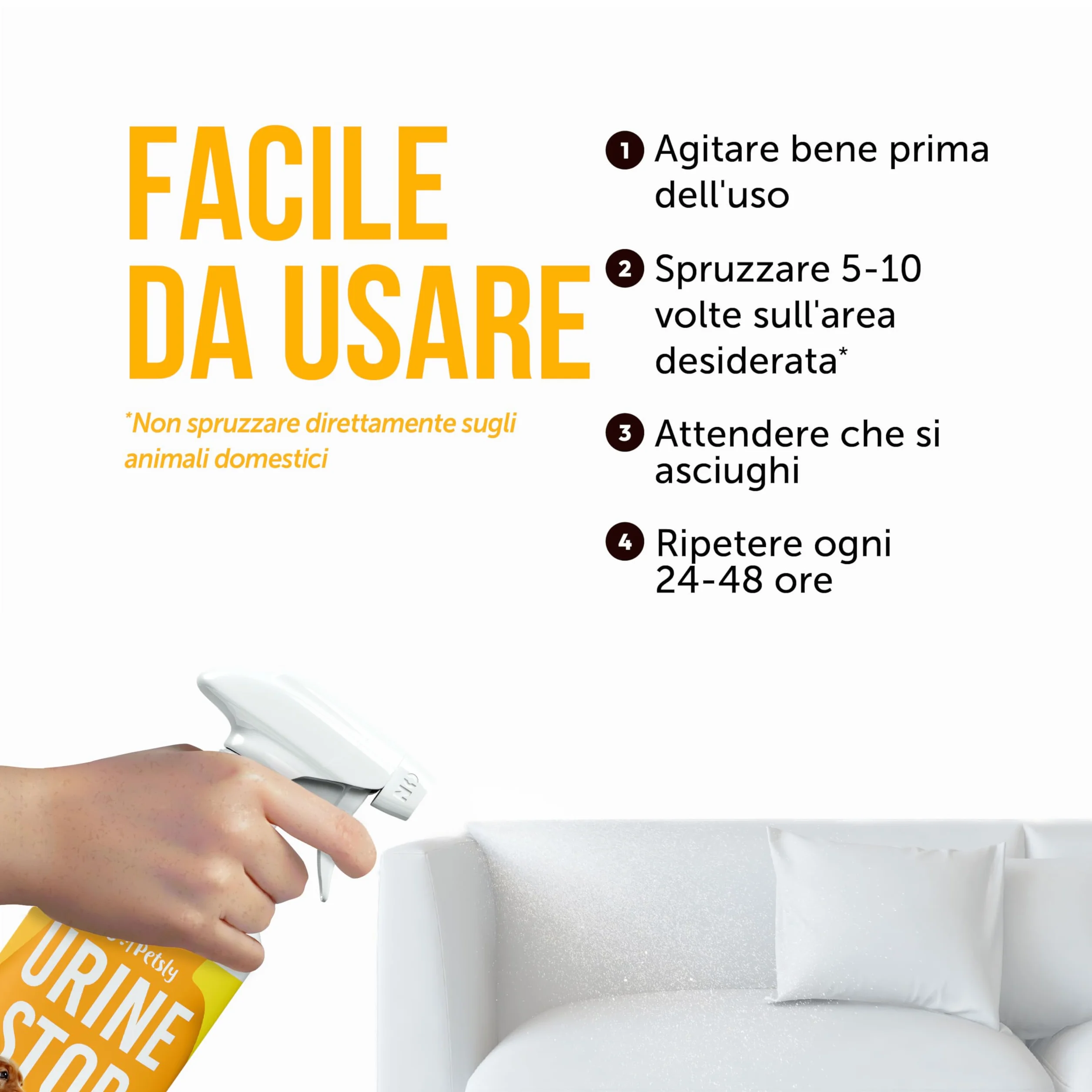 Petsly Repellente per Gatti e Cani Anti Urina Spray Addestrativo 500ml