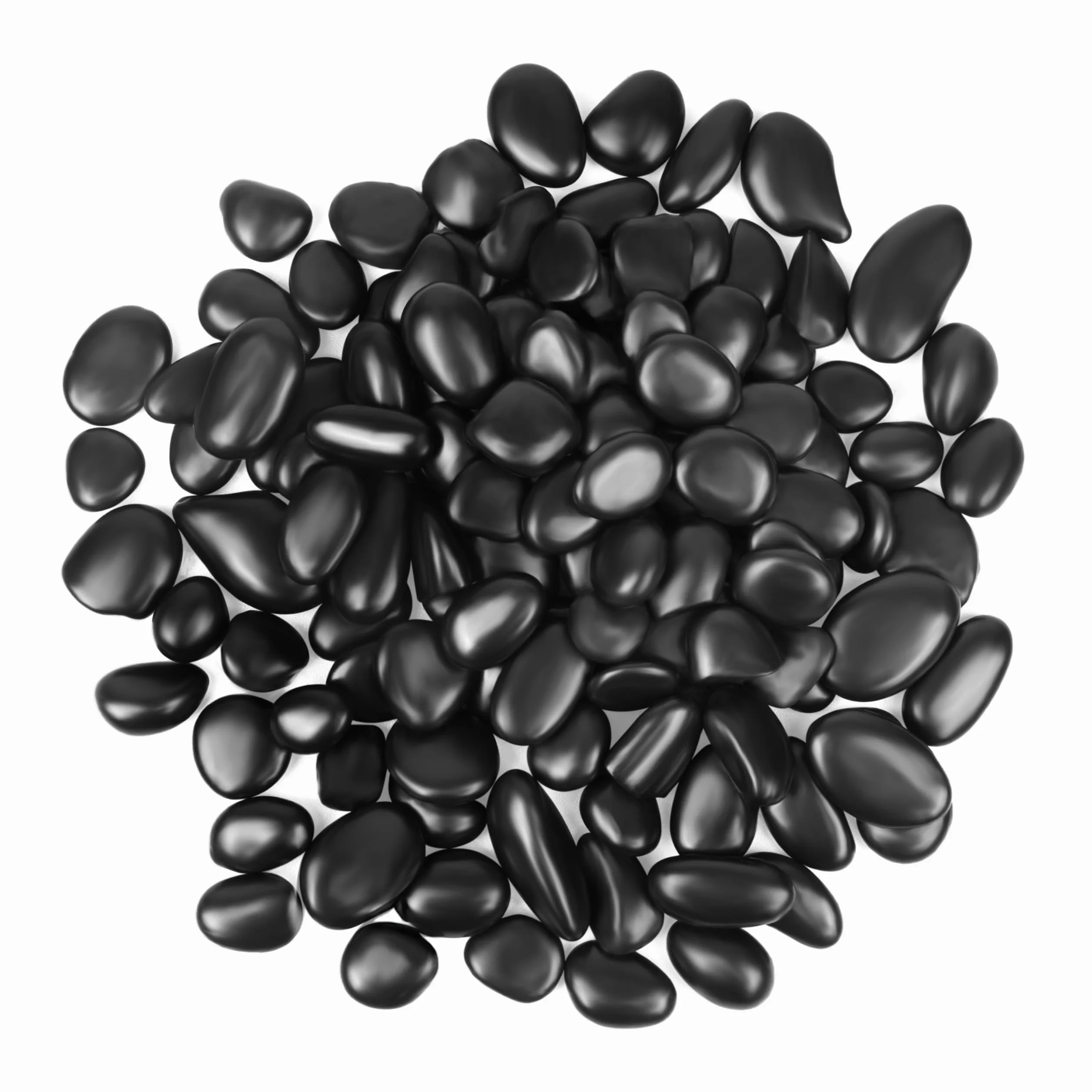 Pietre Decorative Nere 1,35 kg - Sassi Decorativi per Vasi, Acquari, Paesaggi, Terrari, Piante Grasse 2,5-3 cm - Pietre Naturali di Fiume Levigate