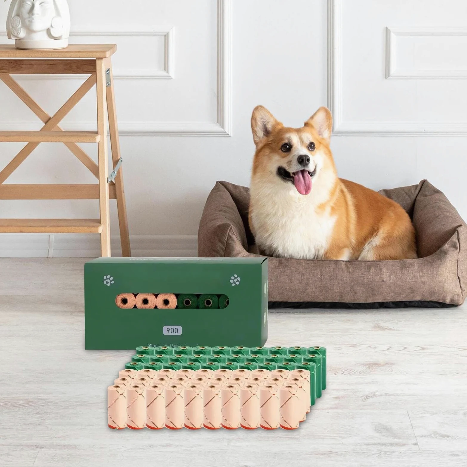 Sacchetti igienici per cani Porta Sacchetti Ermetico e Inodore | Sacchetti per deiezioni canine Animali, All'aperto, Viaggio, Passeggiata, Appartamento, Campeggio, Cuccioli, Lettiera,
