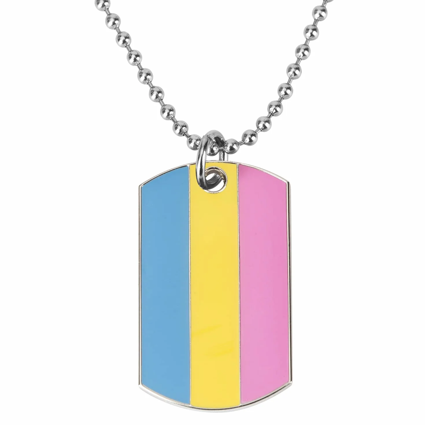 Progress Dog Tag Collana con ciondolo Agender Rainbow Asessuale Transgender MIL Bisessuale Pansessuale Philadelphia Nonbinary Sun Set Lesbica Demiboy