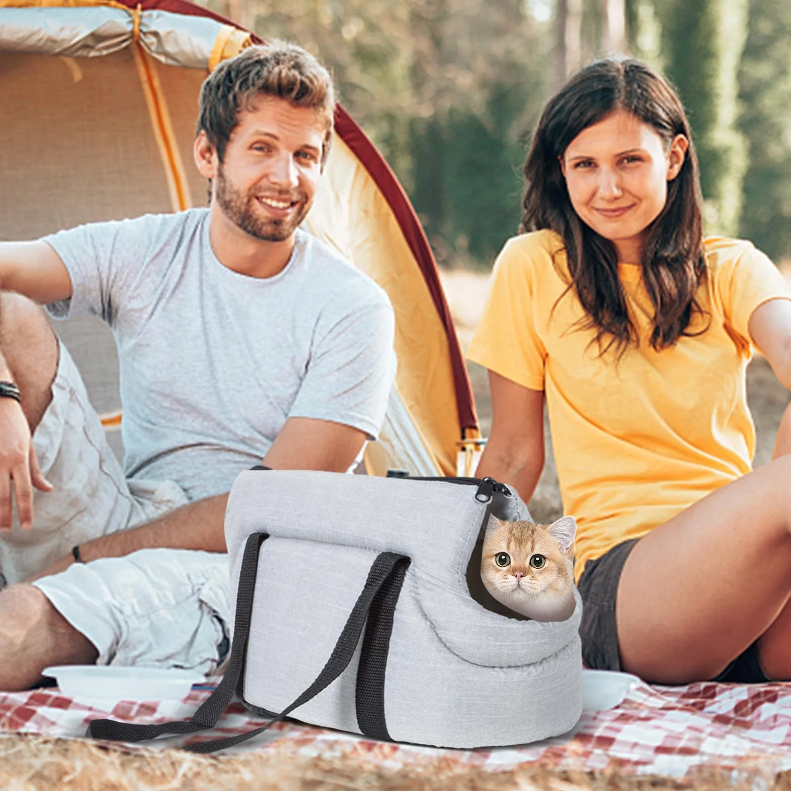 Fengr-it Borsa Tote da Viaggio per Cani di Piccola Taglia Impermeabile