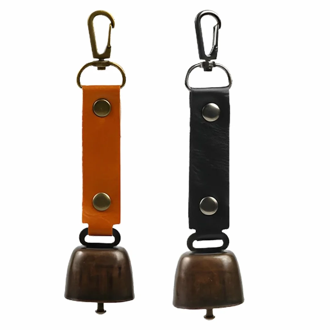 EIHI 2pcs Vintage Campanaccio Mucca Escursionismo Campana Campana Dell'Orso Escursione Campane Campanelli Per Animali Domestici Per Escursioni All'Aperto,Collane Di Animali