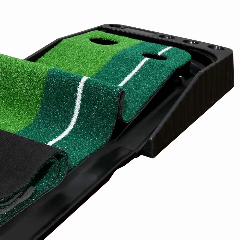 Golf Putting Trainer, Interni Esterni Golf Set sfera di ritorno automatico Putting Mat, Putting da Golf, portatile professionale Pratica Putting Green (3 Palline da Golf)