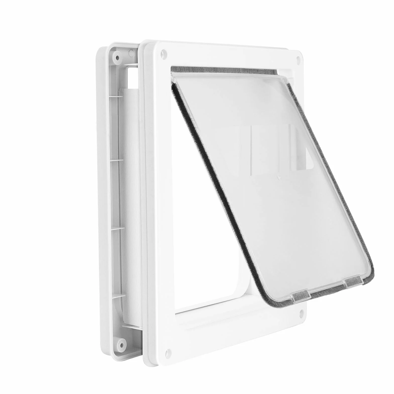 Lessmon Porta per cani grande con pannello di chiusura magnetica 17x14" per cani medio-grandi
