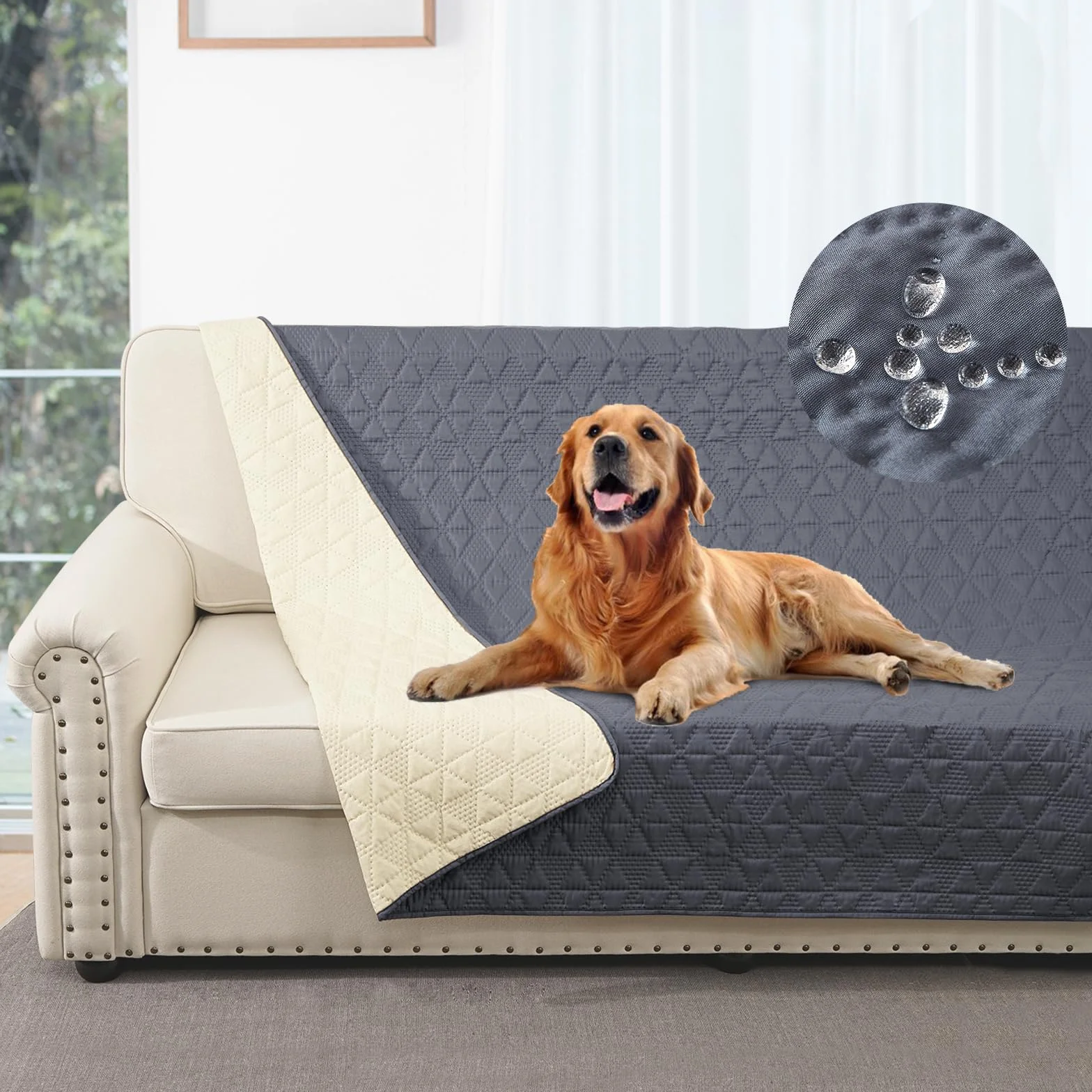 Taiyang Copridivano per Cani Impermeabile Antiscivolo Grigio 173-208cm