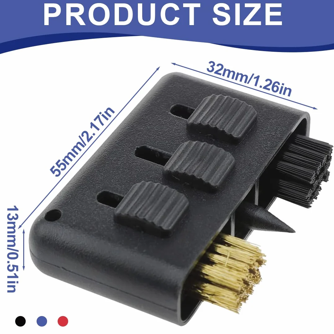IKOPFLN 3 in 1 spazzola per mazze da golf kit pulizia scanalature e scarpe con portachiavi