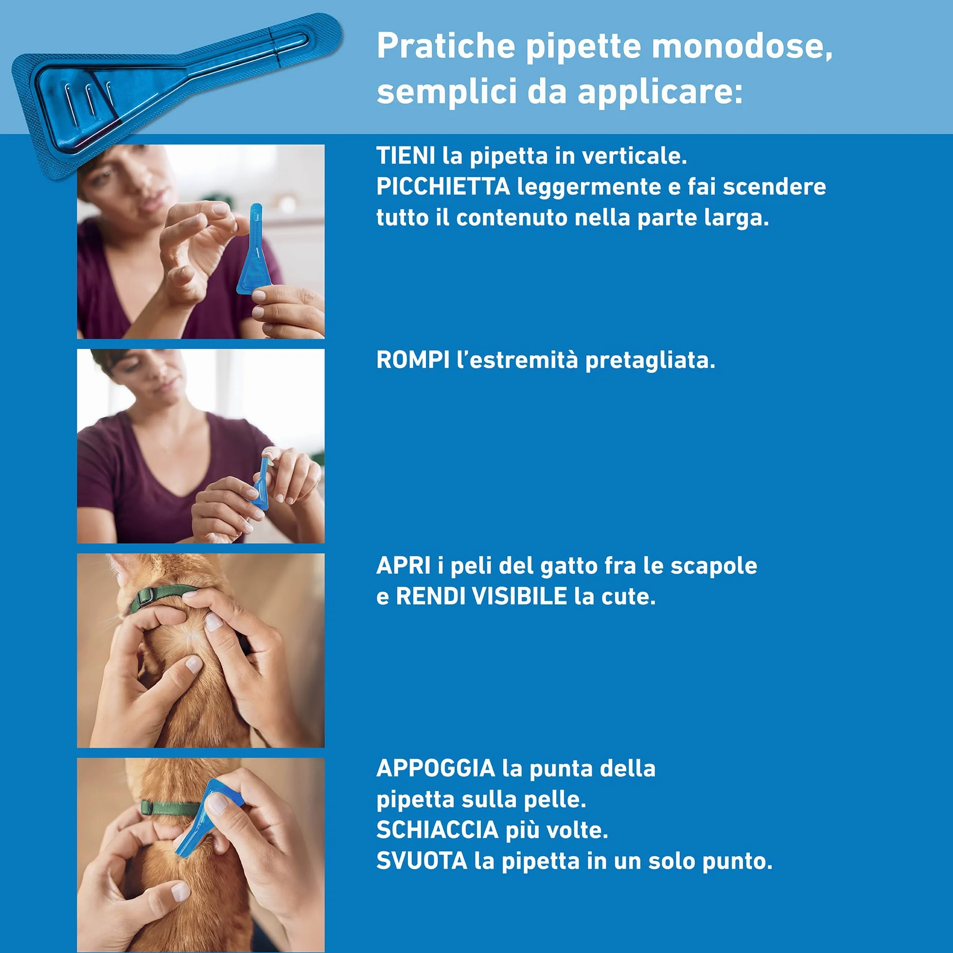 FRONTLINE Spot On 3 Pipette Antiparassitario per Gatti Lunga Durata Protegge da Zecche Pulci Pidocchi 0.5 ml