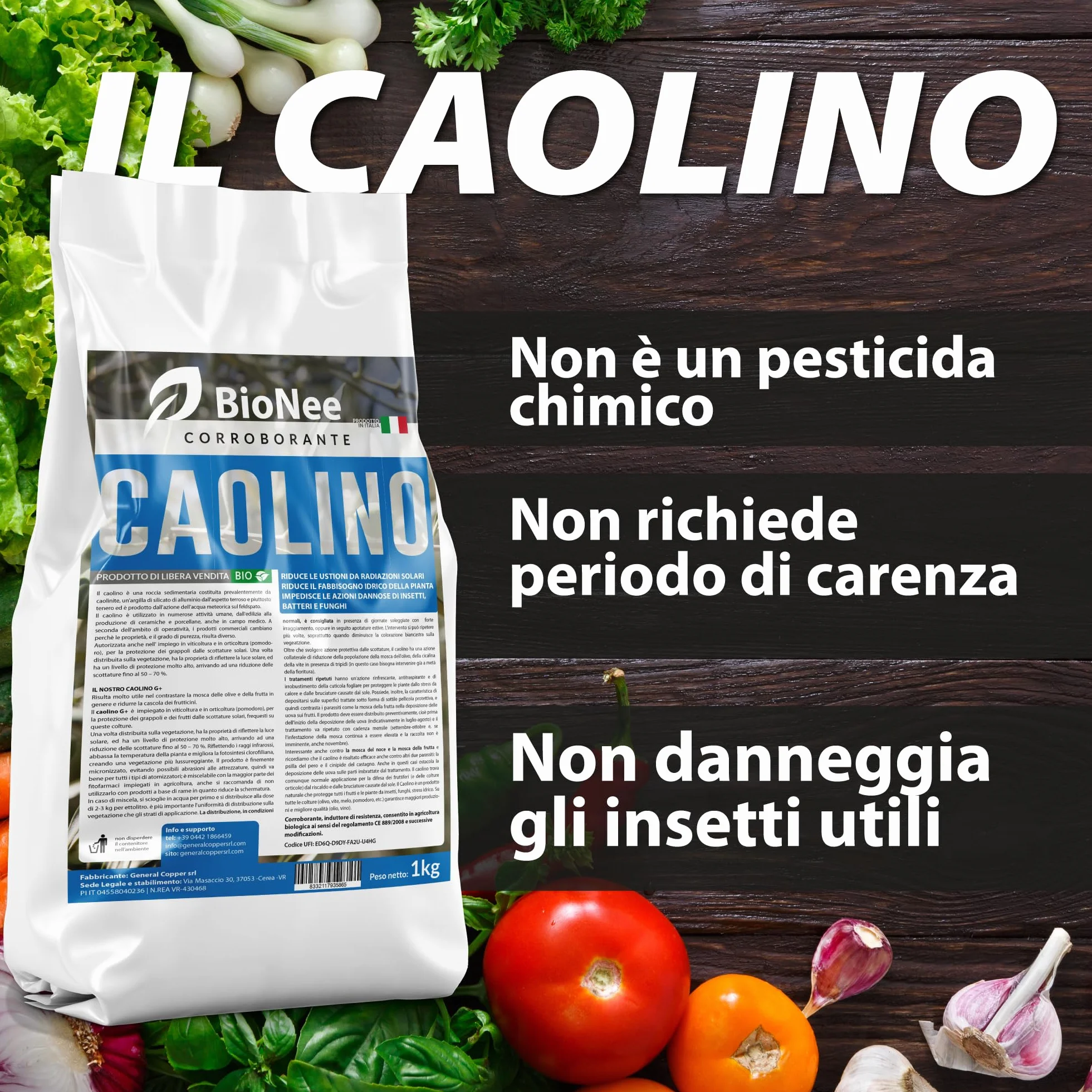 Caolino corroborante potenziatore difese naturali MOSCA DELL'OLIVO 25 kg