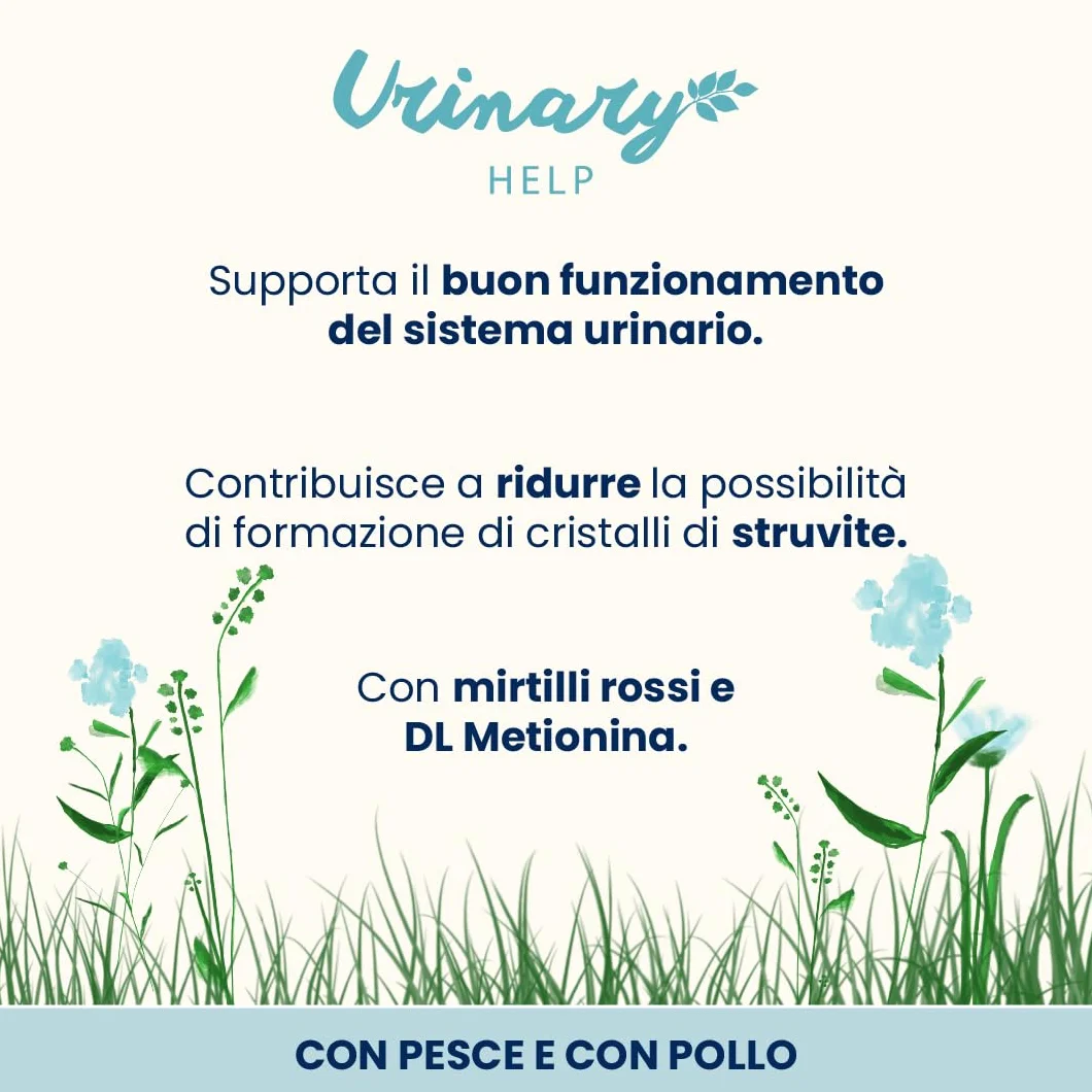 Almo Nature Functional Urinary Help - Cibo Umido per Gatti Adulti Gusto Pesce e Pollo - Supporto per il Benessere delle Vie Urinarie - 6 Buste da 70g