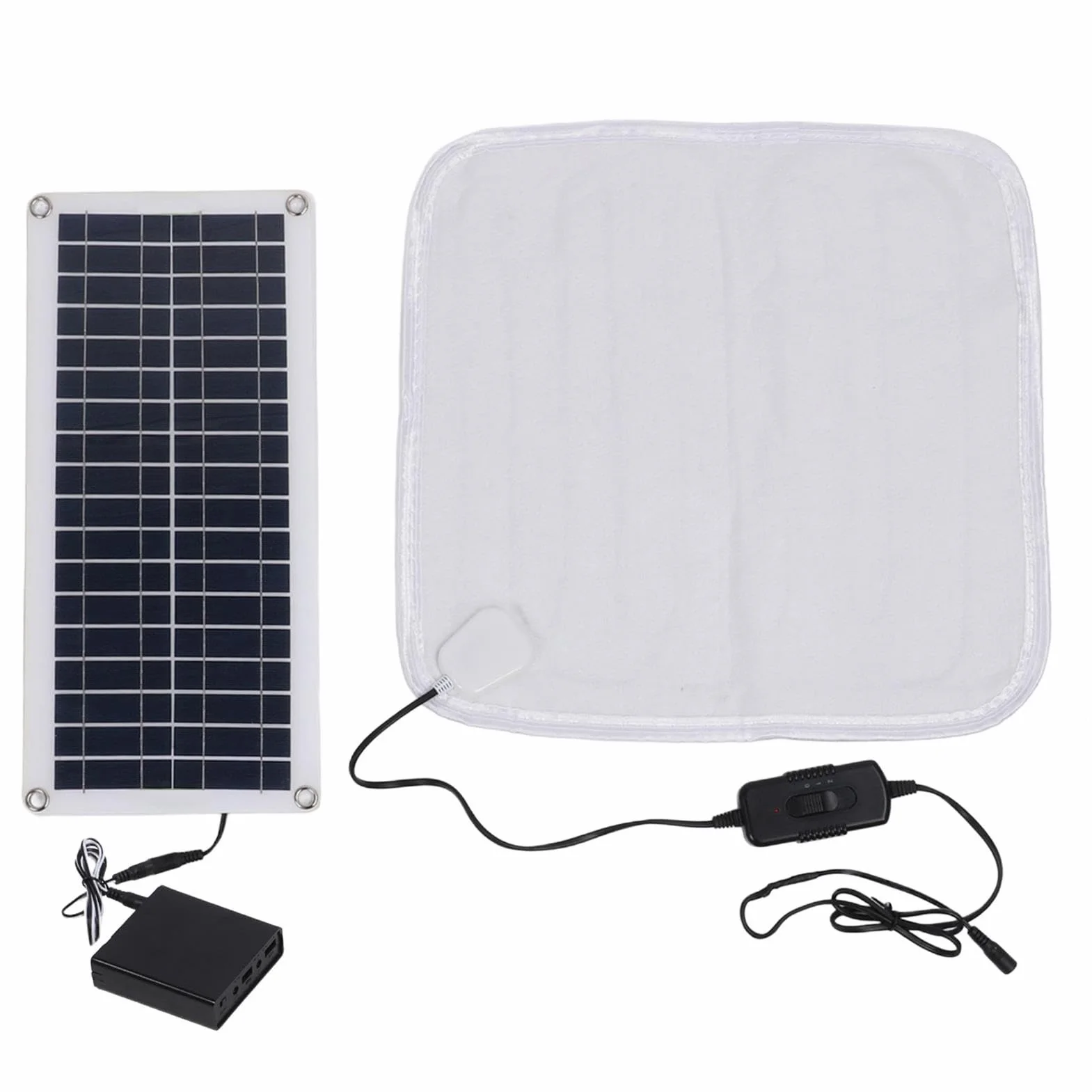 Letto per cani riscaldato ad energia solare, cuscino riscaldante solare per gatti - cuscini riscaldati impermeabili per animali domestici 100 W - letto riscaldante regolabile per gatti, cuscino