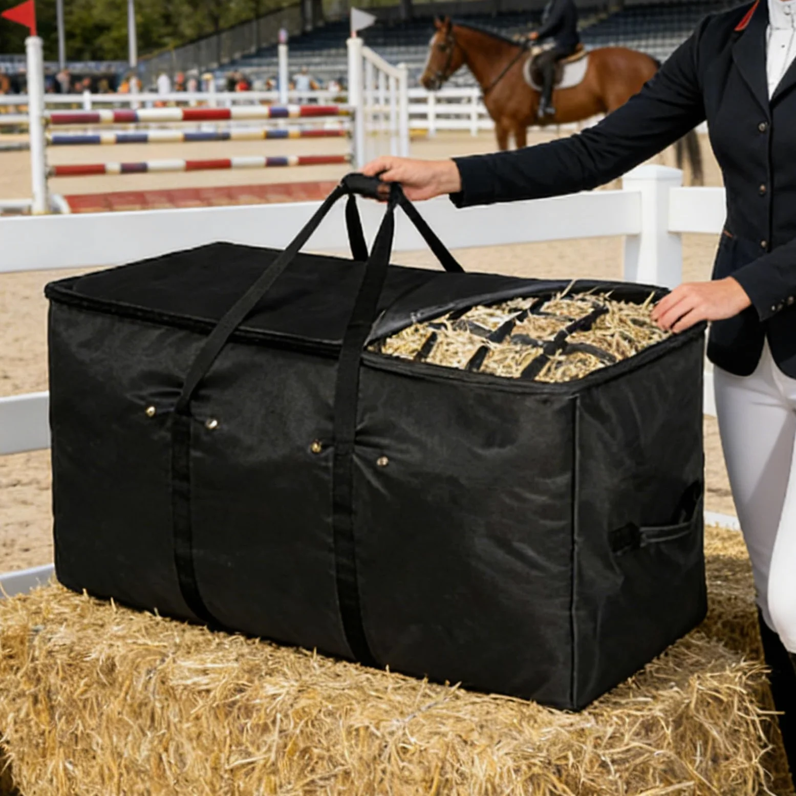 Borse per Fieno per 112x46x56 cm Migliora la Digestione Distributore | Palloncini di Fieno per Capre per Cavalli Capre Pecore Alpacas Animali Scuria Esterna