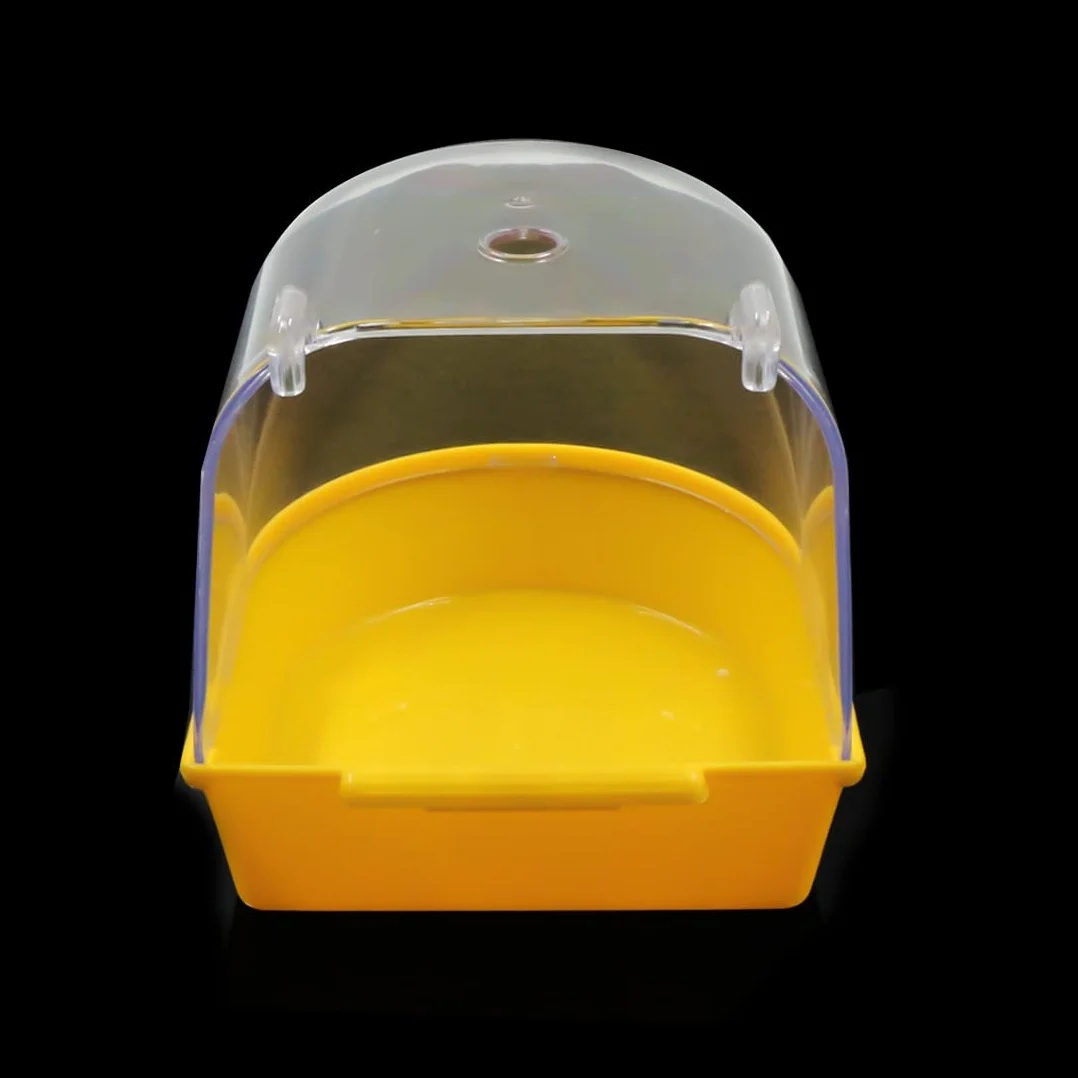 Bagno per Uccelli Vasca Scatola Sospesa con Ganci per Gabbia Pappagalli Canarini 1 Pezzo