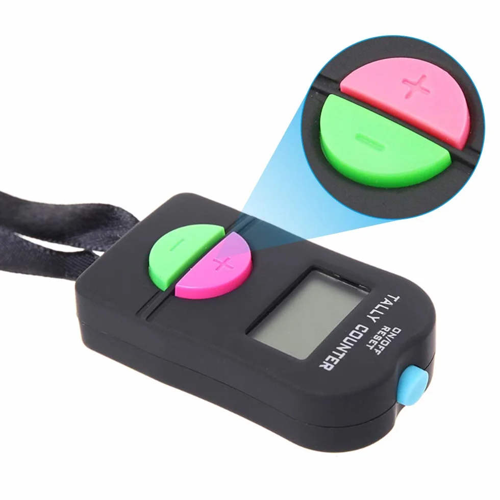 Contatore Digitale per Golf 2 Pezzi Clicker Manuale 0-9999