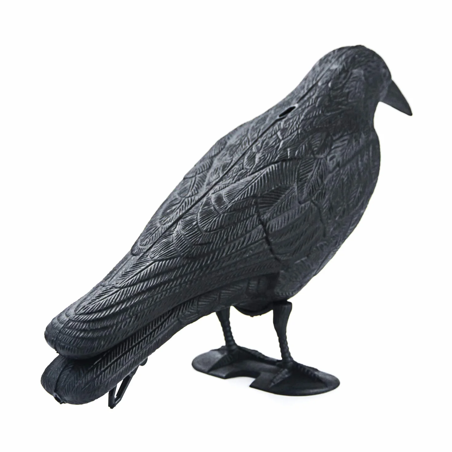GUGULUZA Crow Decoys con piedi e paletto per caccia Halloween decorazione giardino nero