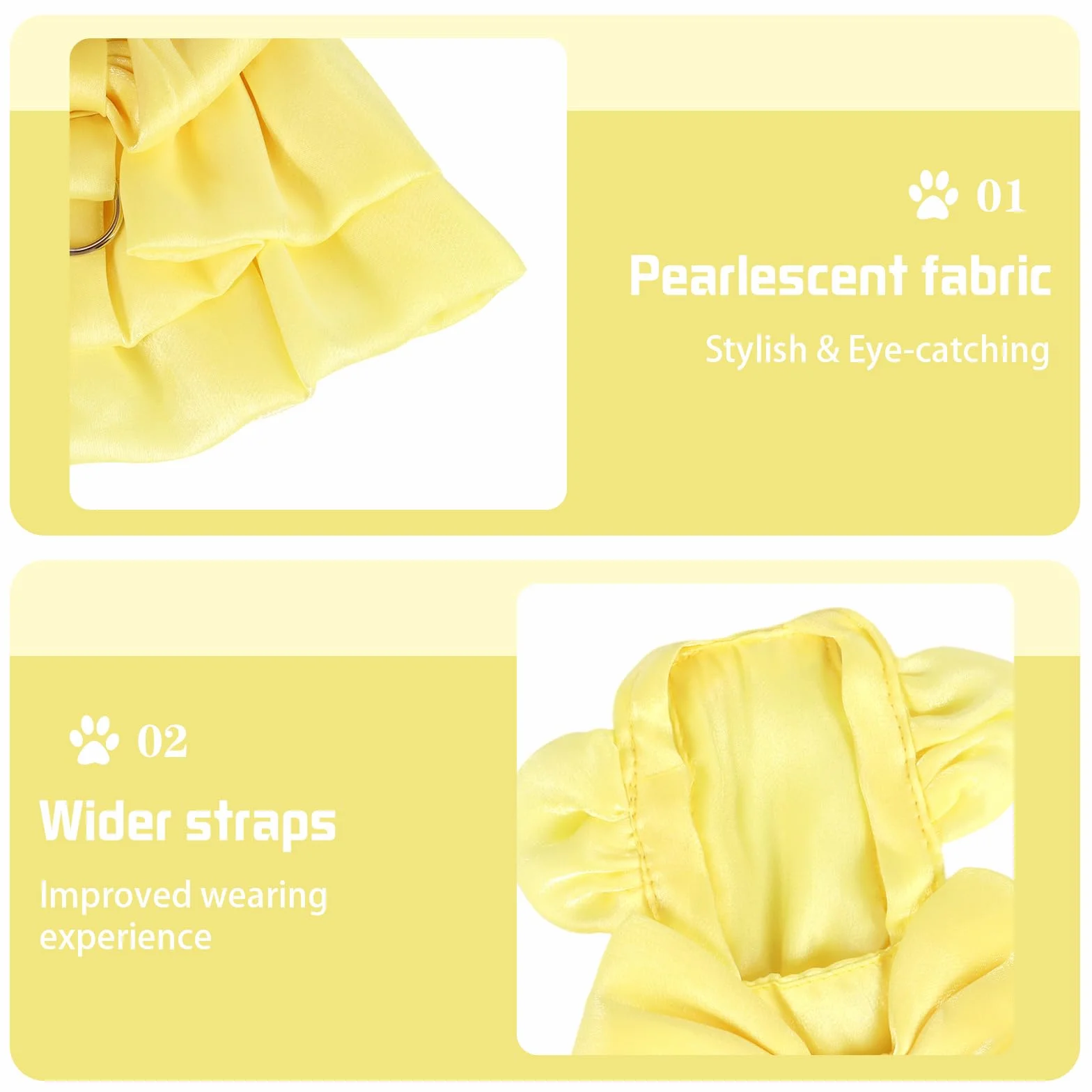Vestito da principessa per cani piccola taglia gatto fiocco anello D vestito sposa cuccioli gonna tutù costume estivo giallo S