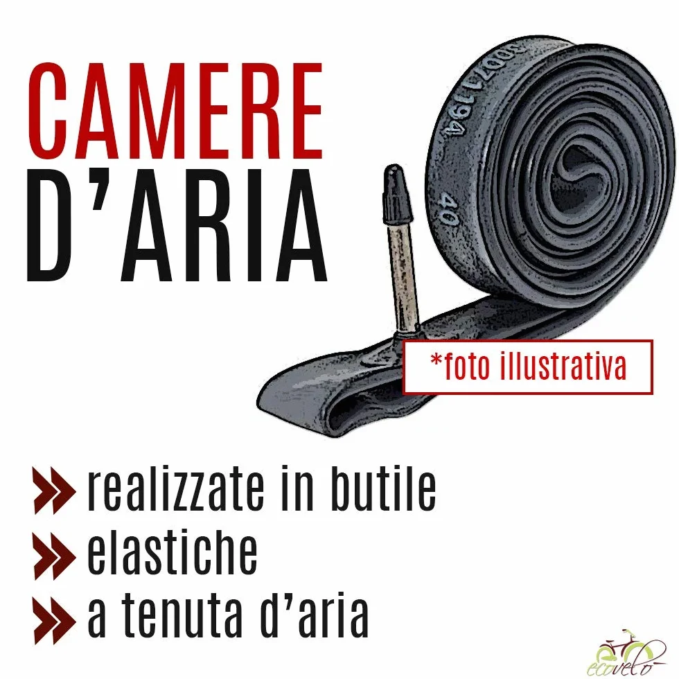 ECOVELO 2 CAMERE D'ARIA 700 x 35/38 / 42 (28") CON VALVOLA REGINA ITALIA PER CITY BIKE BICI BICICLETTA