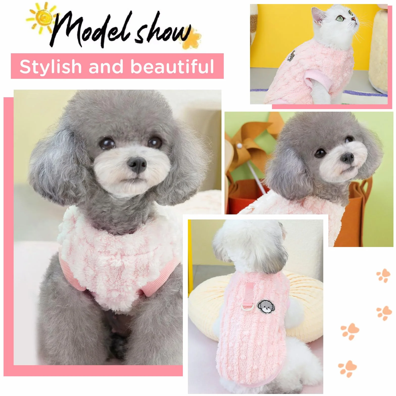 ACTOYS Felpe per Cani Taglia Piccola Abbigliamento Autunno Inverno