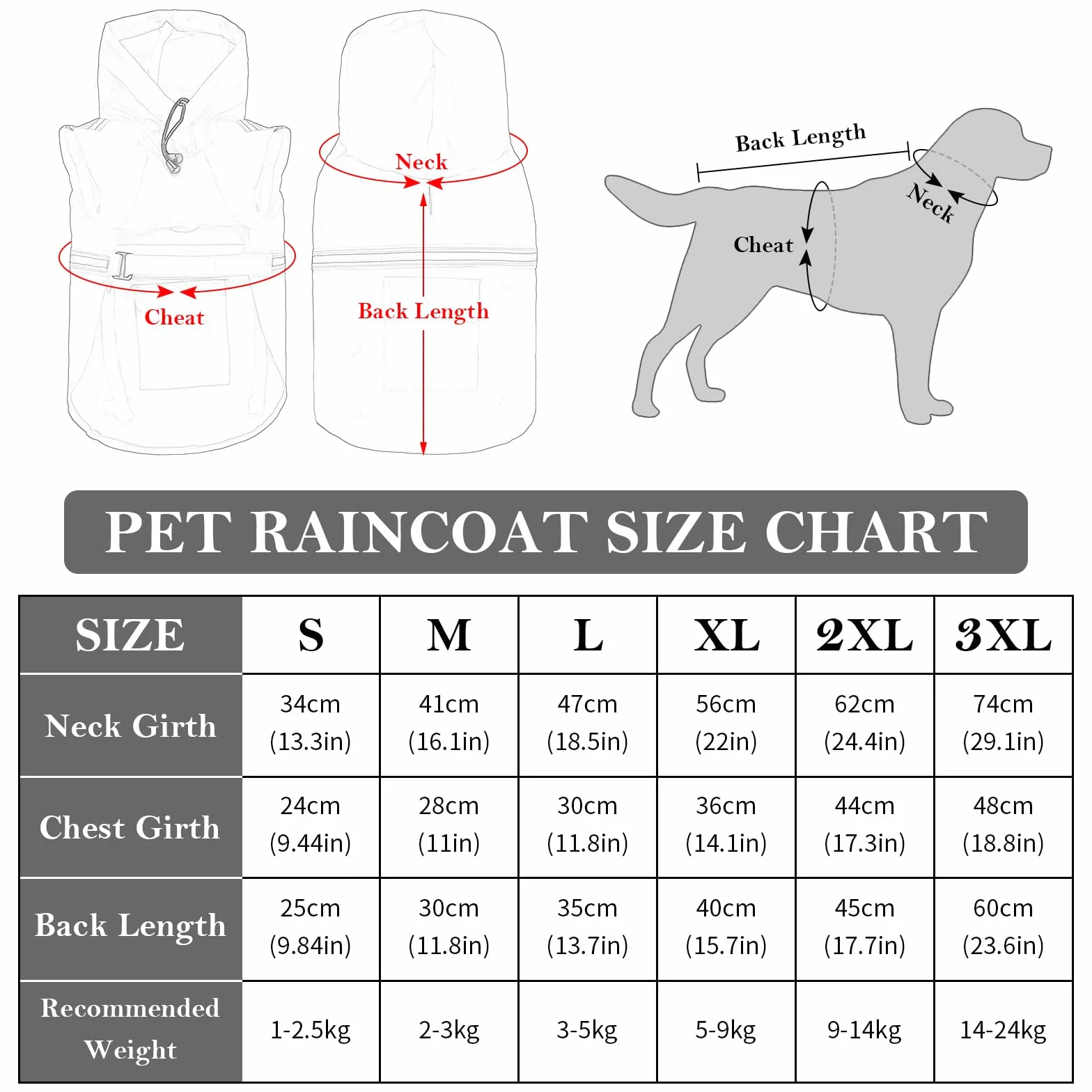 Amexo Impermeabile per Cani con Strisce Riflettenti Giacca da Pioggia Impermeabile per Cane con Regolabile Cappuccio Poncho Ultraleggero per Cani di Taglia Piccola Medio e Grande (XXL)