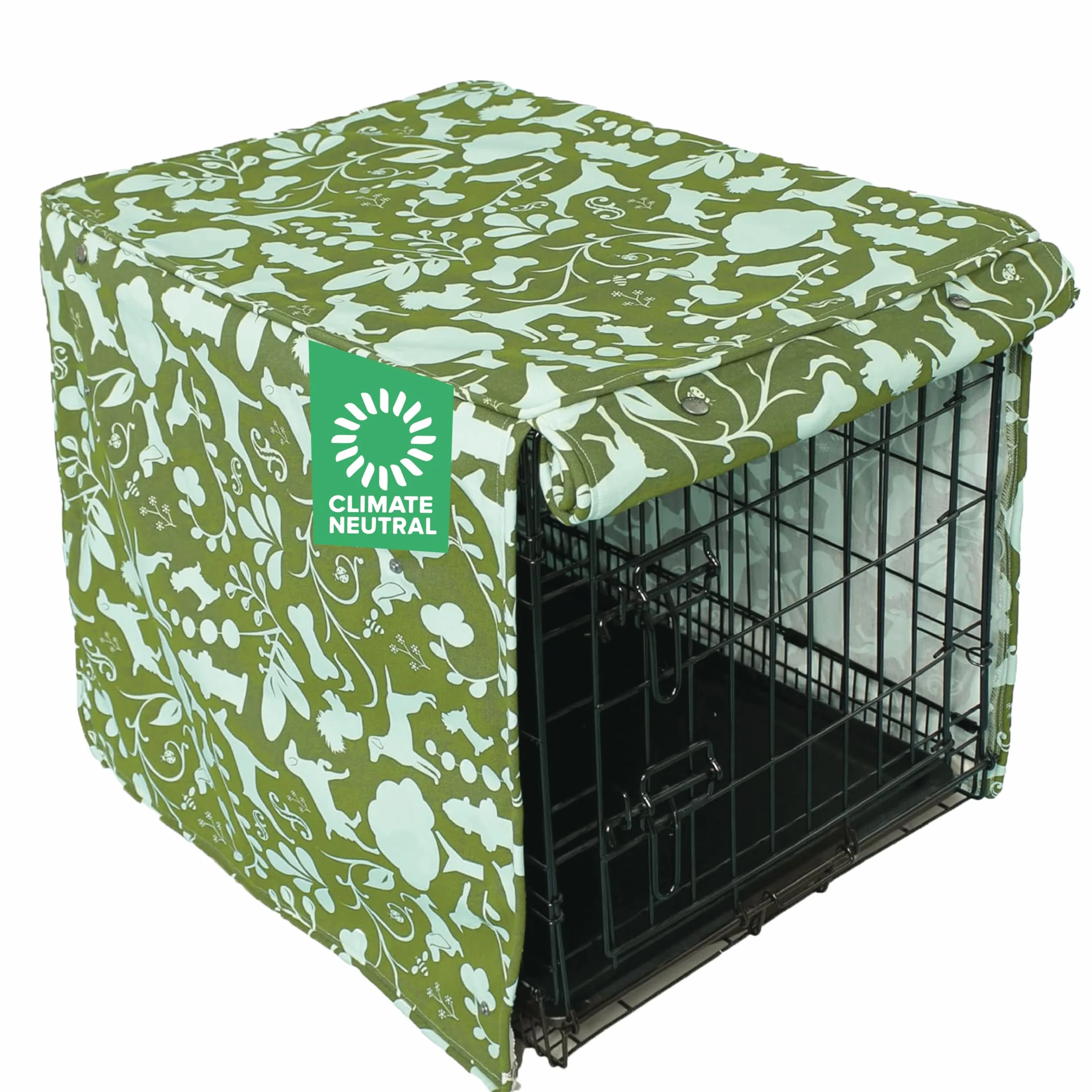 Molly Mutt Amarillo by Morning - Copertura per Gabbia in 100% Cotone con 2 Pannelli arrotolabili, per Gabbie di Cani o Gatti, Resistente, Lavabile, Senza Sostanze chimiche nocive, 91,4 x 61 x 68,6 cm