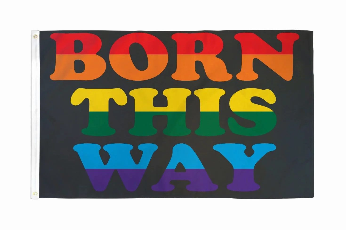 AZ FLAG Bandiera Arcobaleno Nato così 150x90cm - Bandiera Gay - Born This Way Rainbow 90 x 150 cm