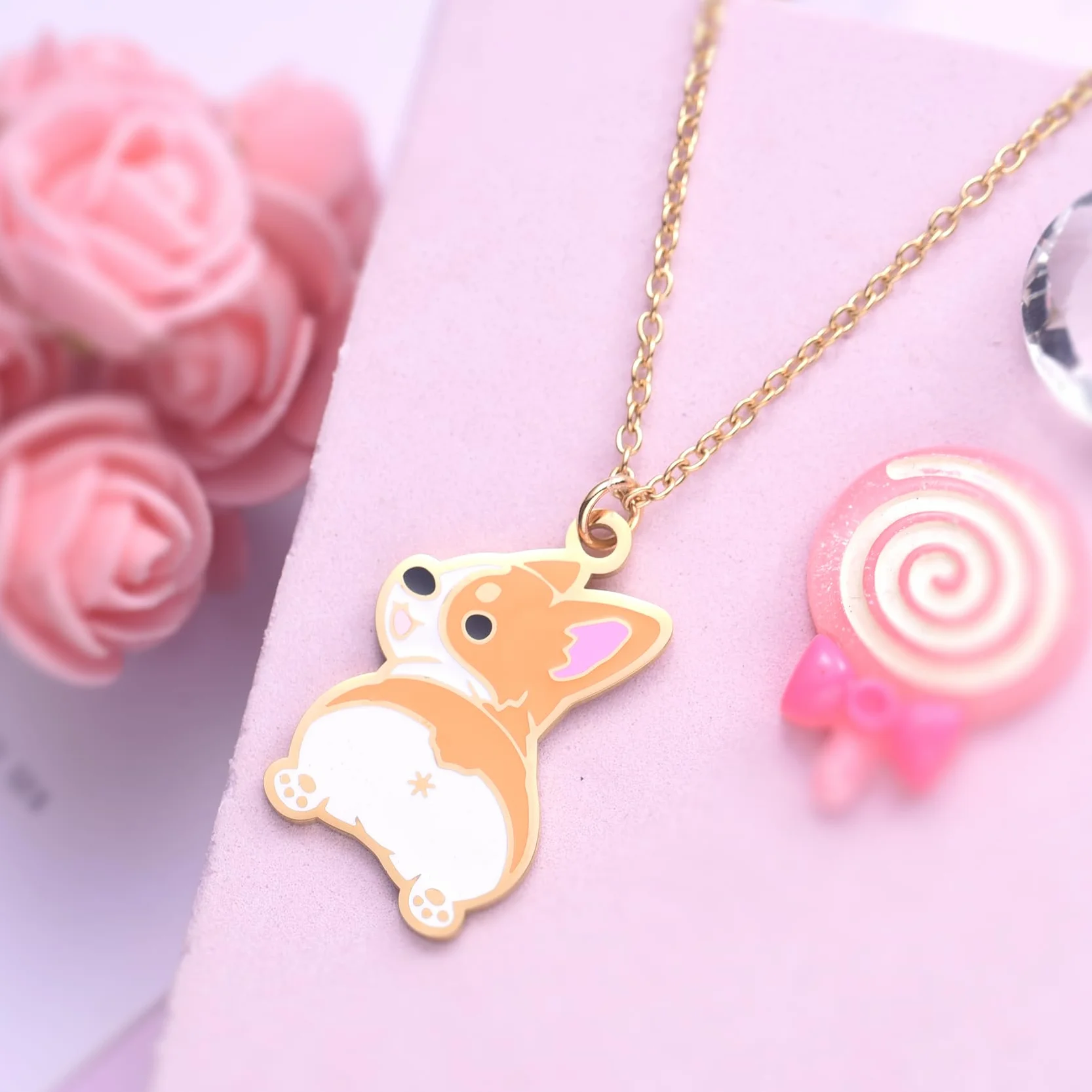 Melix Home Collana con ciondolo a forma di cane gioiello per amanti dei cani regalo