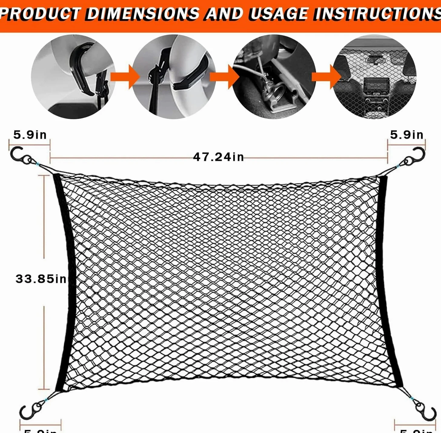 Barriera Rete Auto per Cane per Holden Captiva/Trax/Equinox/Trailblazer/Cruze/Calais/Barina/Astra, Pet Auto Barriera per Cani, Animali Doppio Strato, Griglia di Protezione per Auto per SUV E Camion