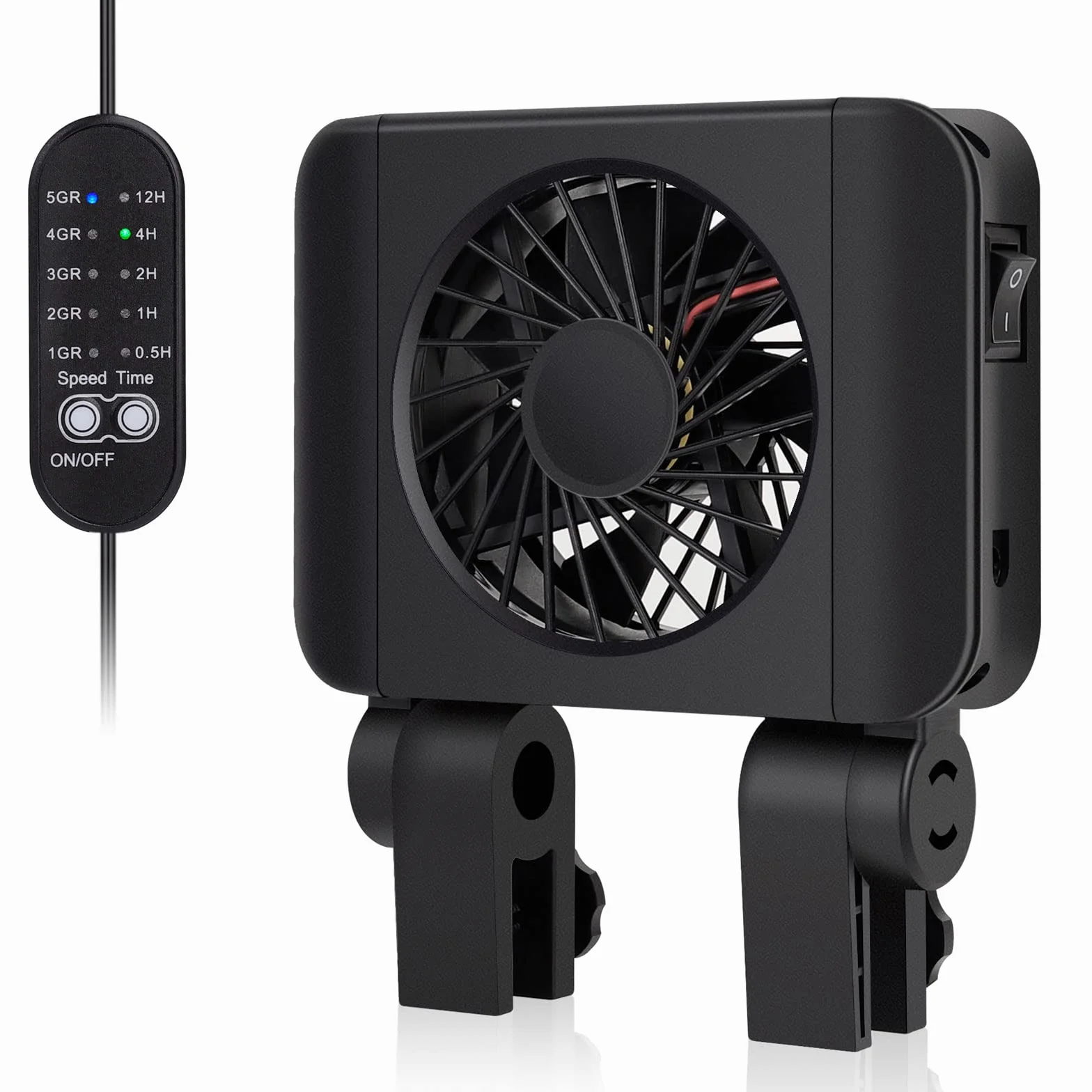 hygger Ventilatore per Acquario, Ventole di Raffreddamento per Acquario con Regolazione della velocità Regolabile, Adatto per Piscine Acqua Dolce Fino a 30cm (1 Ventole)