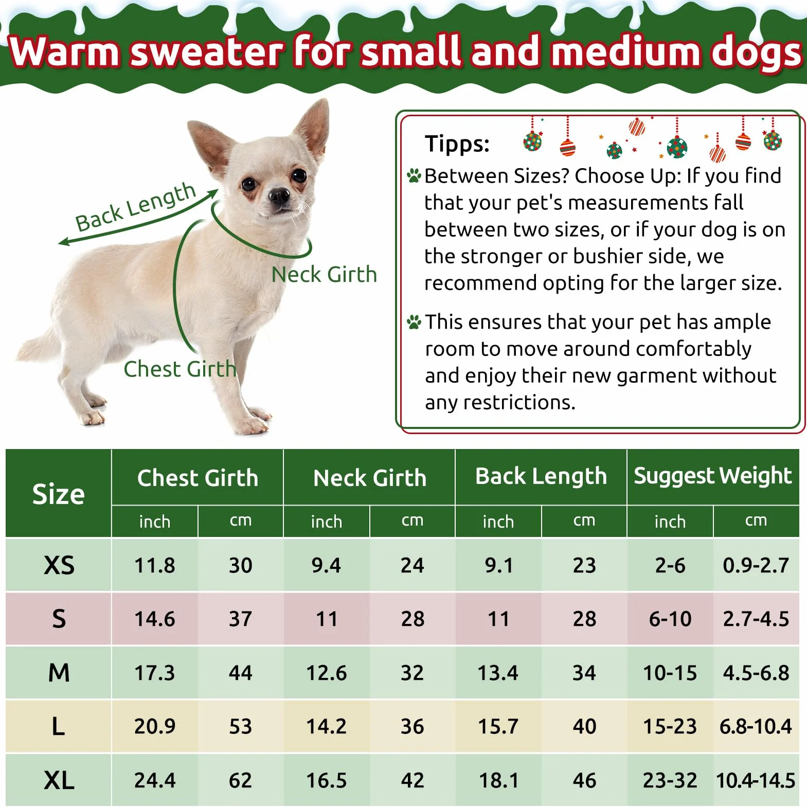 KONVINIT Maglione Cane Taglia Media a Tema Natalizio, Maglioncino con Design Renna+CUORE, Pullover Alto Collo per Freddo