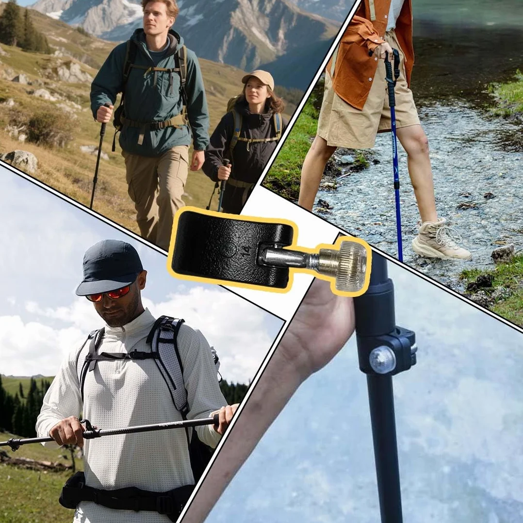 Blocco esterno per bastoncini da trekking, ricambio 14 mm, set da 8 pezzi