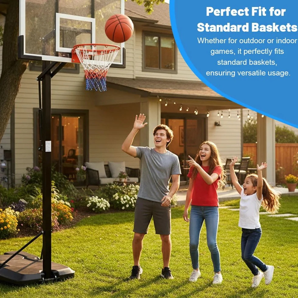 Rete Canestro Basket Esterno Nylon HMCEY,Portable Basketball Net Ricambio per Bambini Sport Scuola