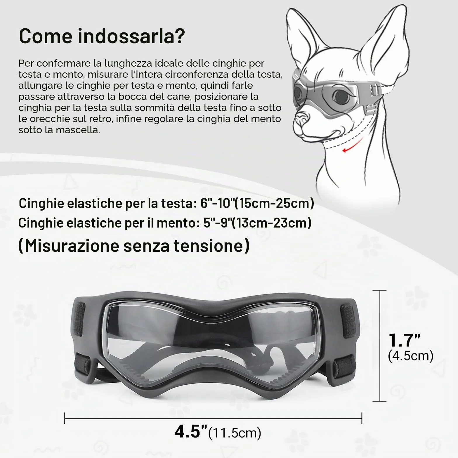 Enjoying Occhiali per Cani Taglia Piccola, Occhiali da Sole per Cucciolo Moto, Gatti Adulti Occhiali Cane, Protezione UV, Regolabile, Cool Nero