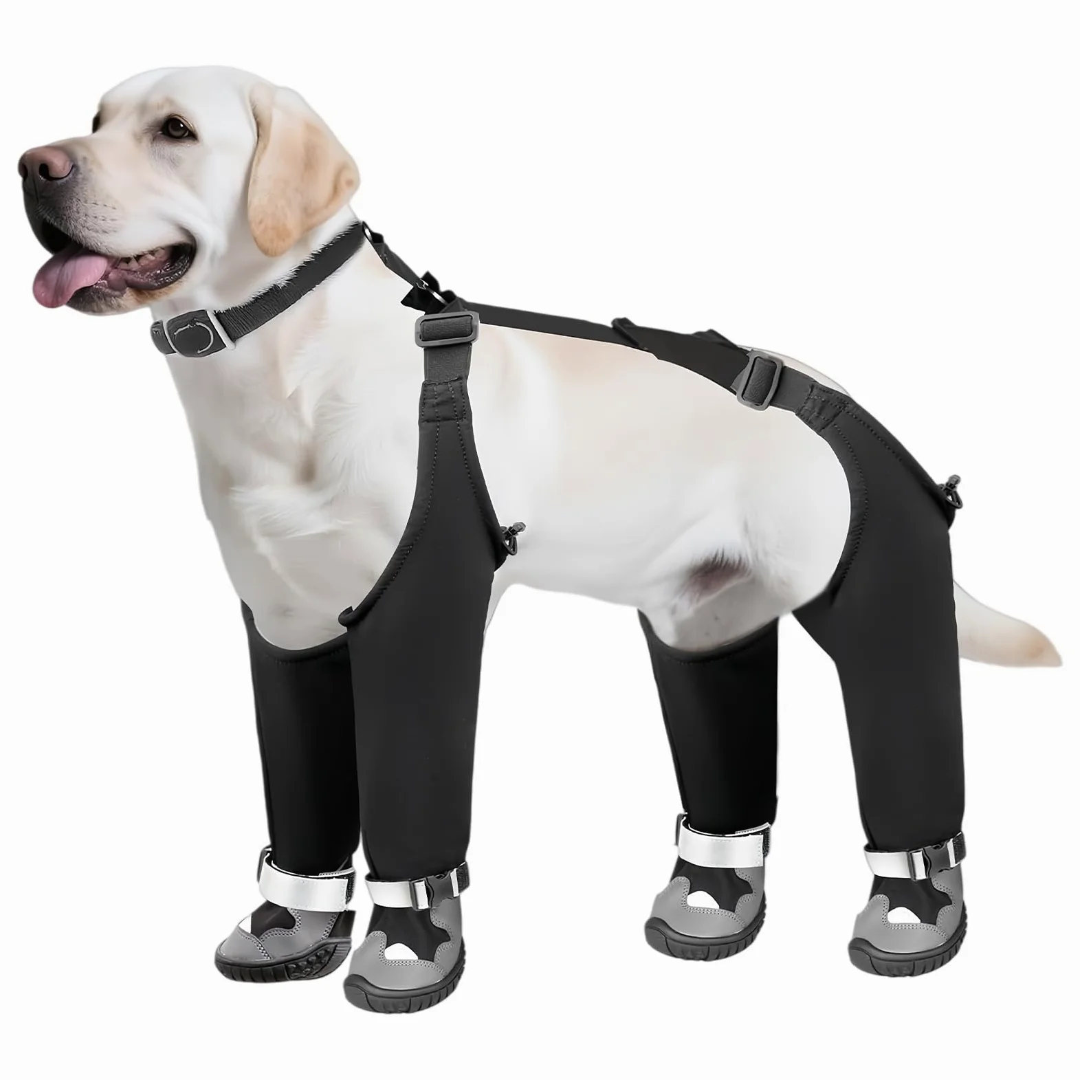 Scarpe per Cani Animali Antiscivolo Traspiranti Impermeabili | Equipaggiamento da Neve per Cani Per Camminare, Campeggio, Outdoor, Viaggio, Uso Quotidiano, Freddo, Polvere e Urbano