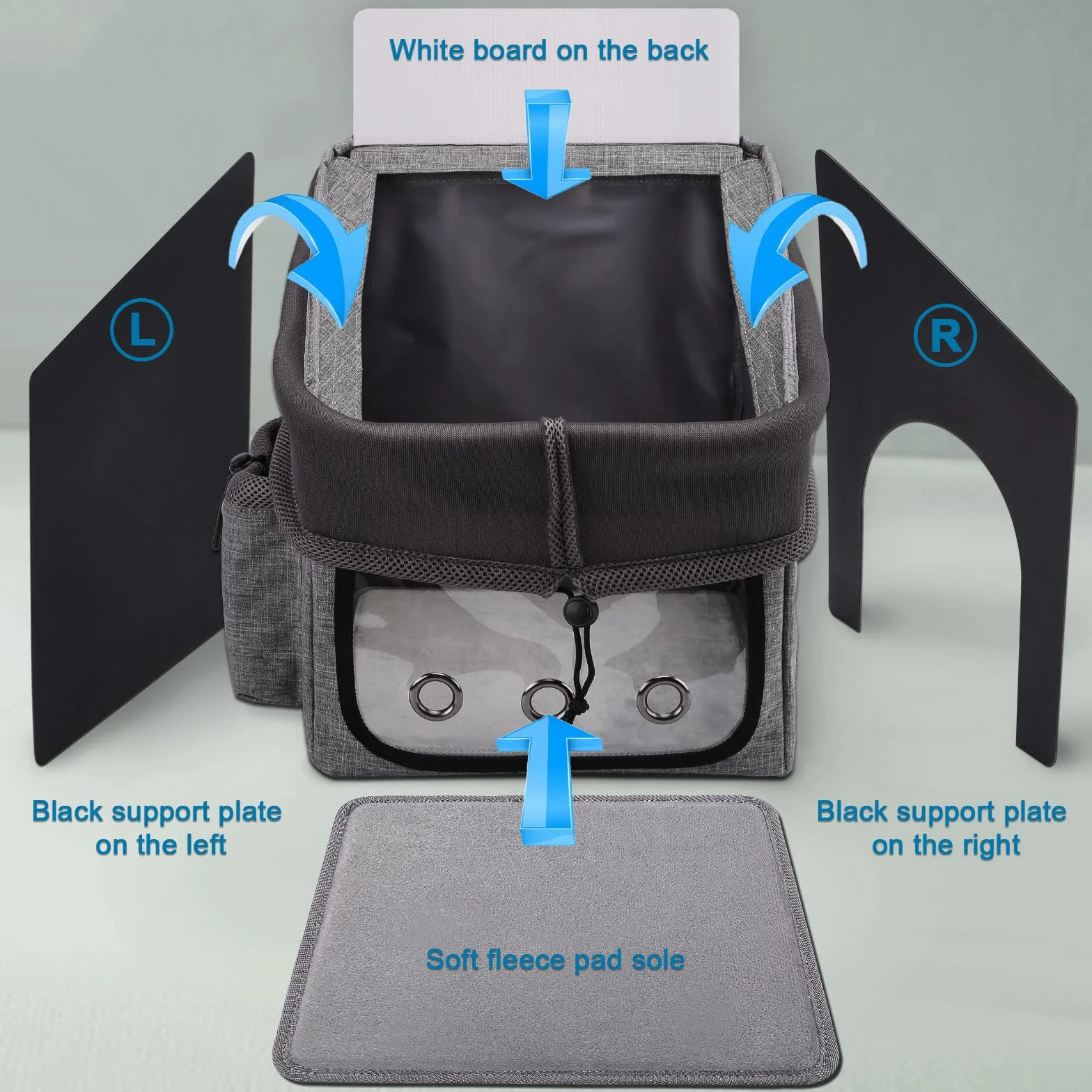Ownpets Cane Bicicletta Cestino Bag Pet Bag Seggiolino Auto Cane con Corda di Sicurezza Tracolla Regolabile Portatile Traspirante Cestino Della Bicicletta per Cani