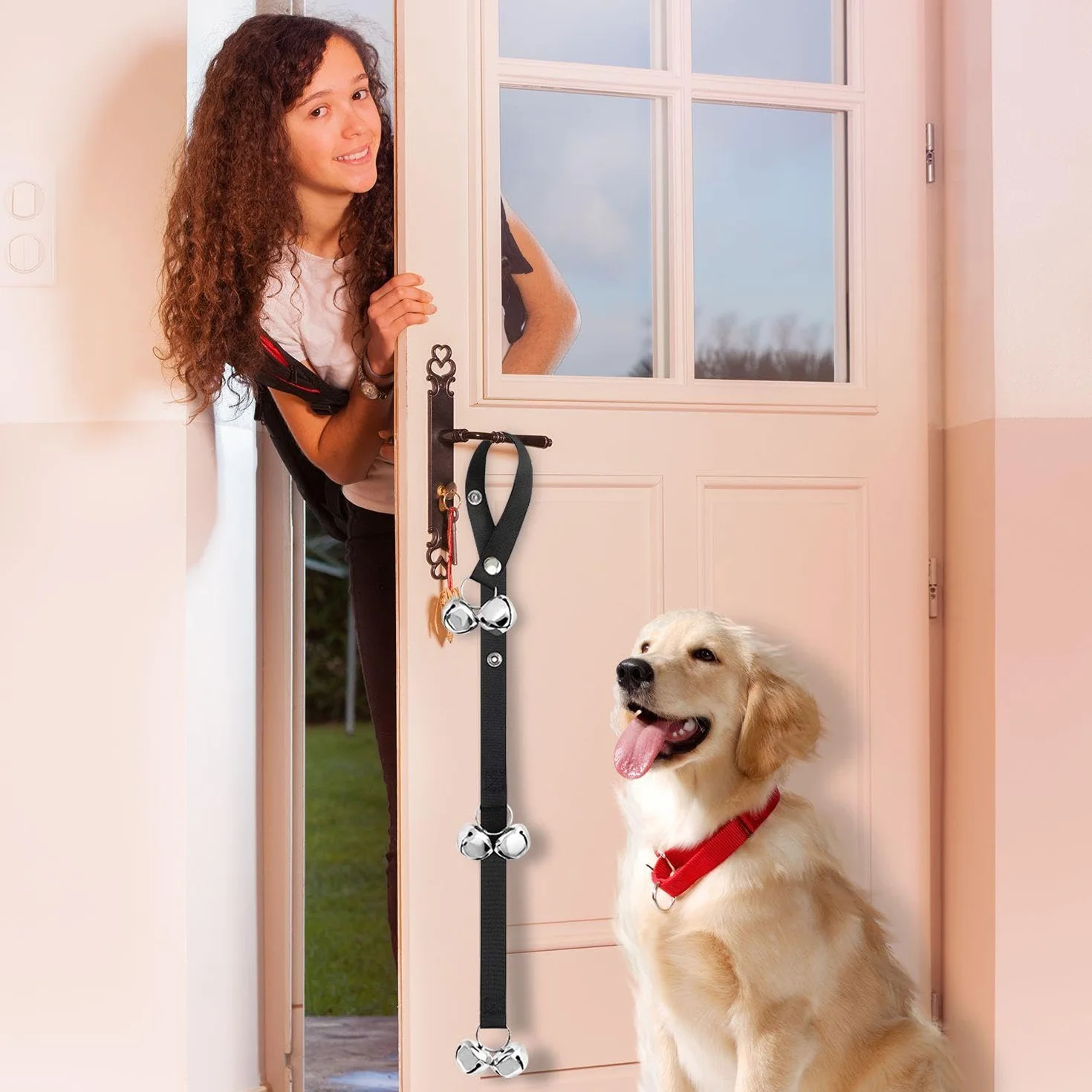 2 Corde per Campanello per Animali Domestici, Campanelli per Addestramento per Animali Domestici, Forniture per Addestramento Vasino per Cani