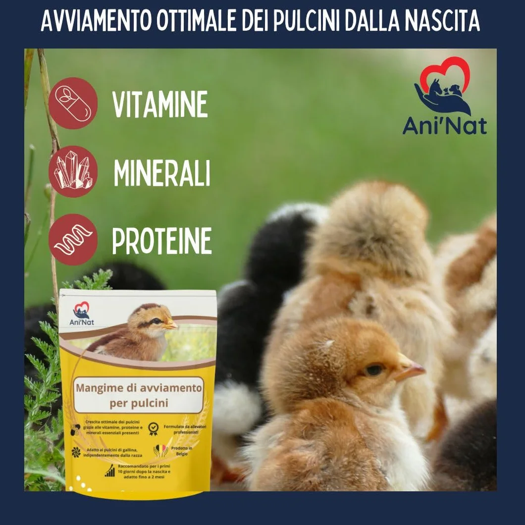 AniNat Alimento starter per pulcini 1° età con vitamine proteine minerali 1,8 kg