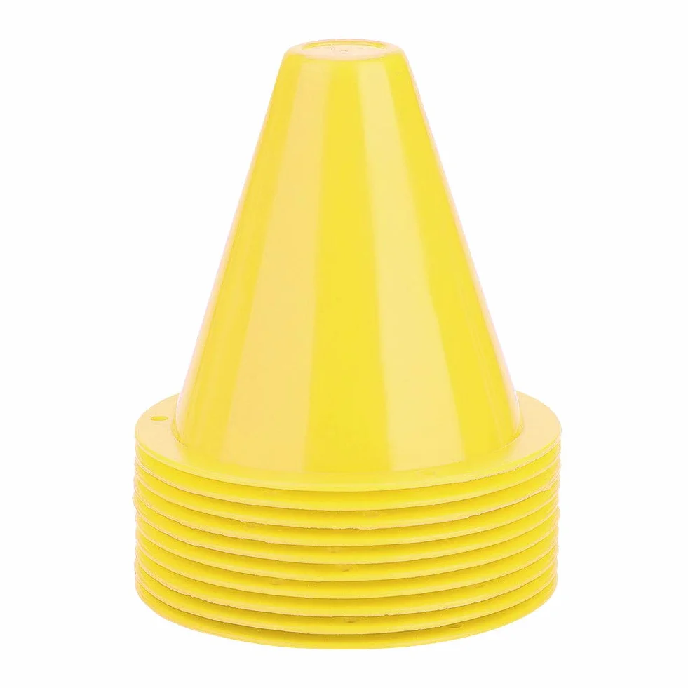 Coni Sport Allenamento, Ostacoli per Allenamento Calcio, 10pcs Cono da Allenamento per Calcio Barriere da Calcio Supporto per Marker in plastica Accessorio per Pallacanest