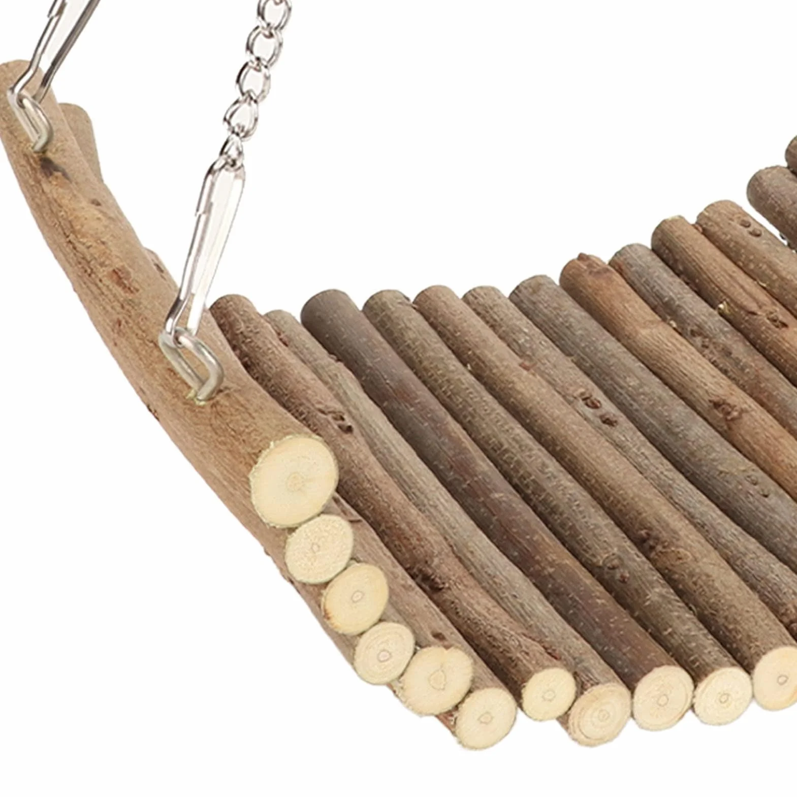 Amaca Sospesa per Piccoli Animali in Legno 20x30 cm per Criceti Cincillà Scoiattoli Conigli Uccelli