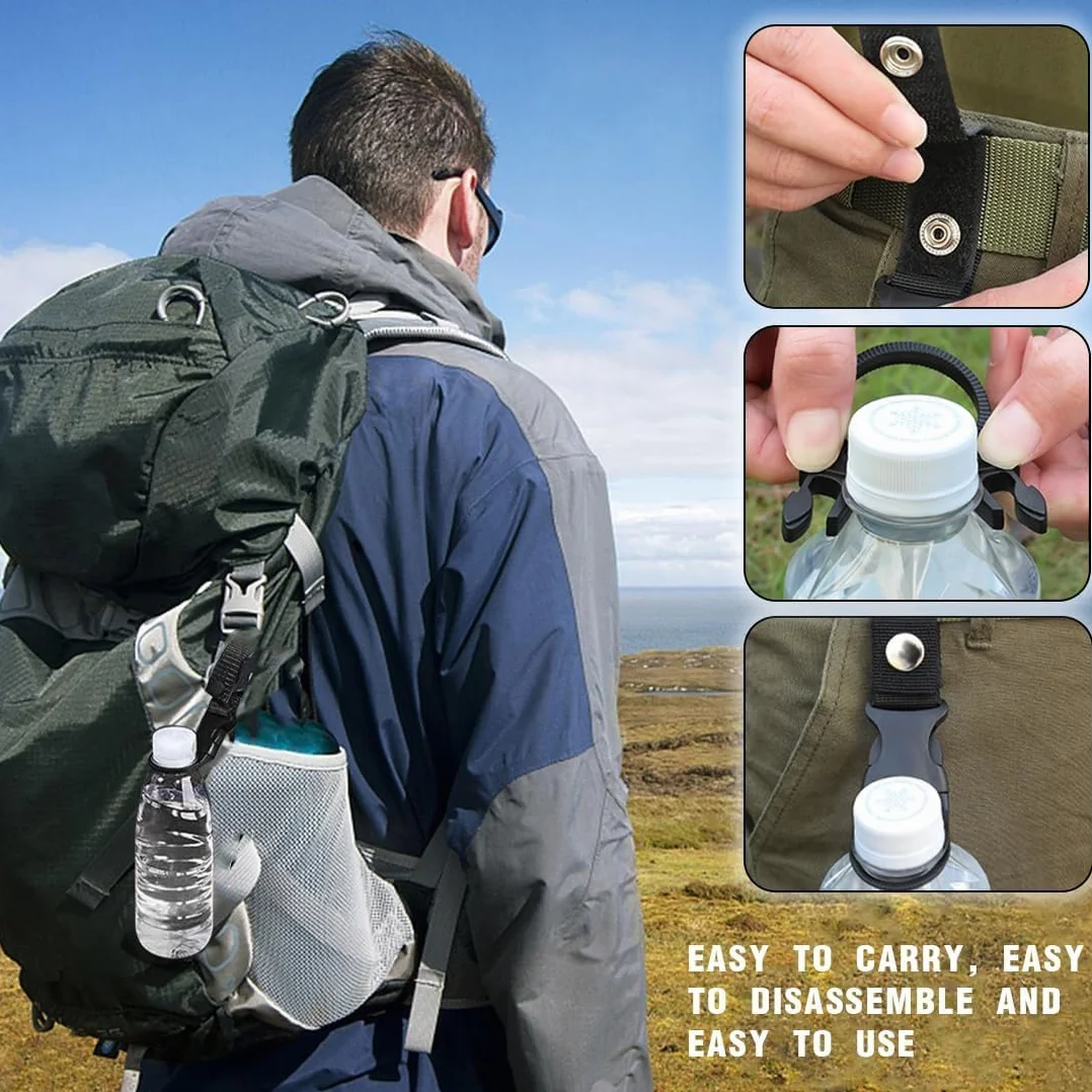 Fibbie per Bottiglia d'Acqua 3 Pezzi Clip Porta Bottiglia d'Acqua Porta Bottiglie da Esterno con Clip per Cintura Trekking
