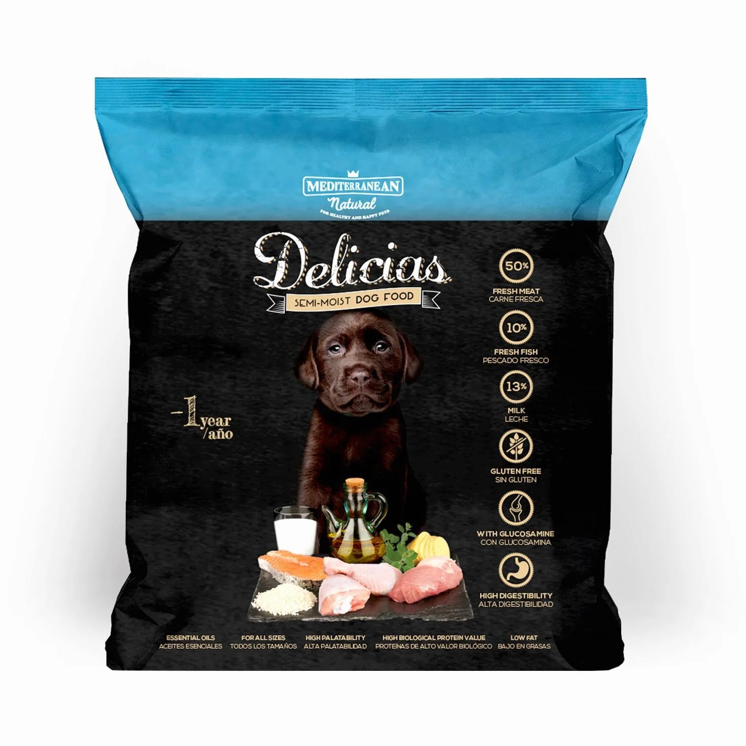 Mediterranean Delicias alimento semiumido per cuccioli 800 gr
