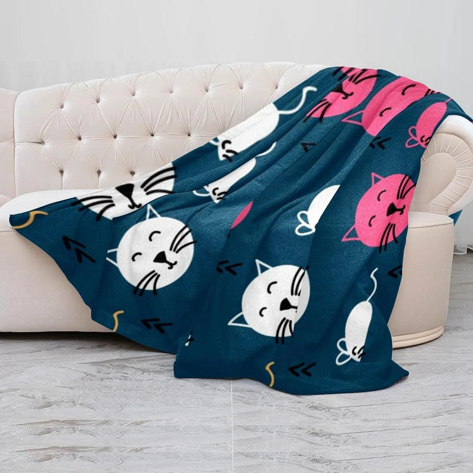 Coperta in pile, super morbida e lussuosa coperta per gatti