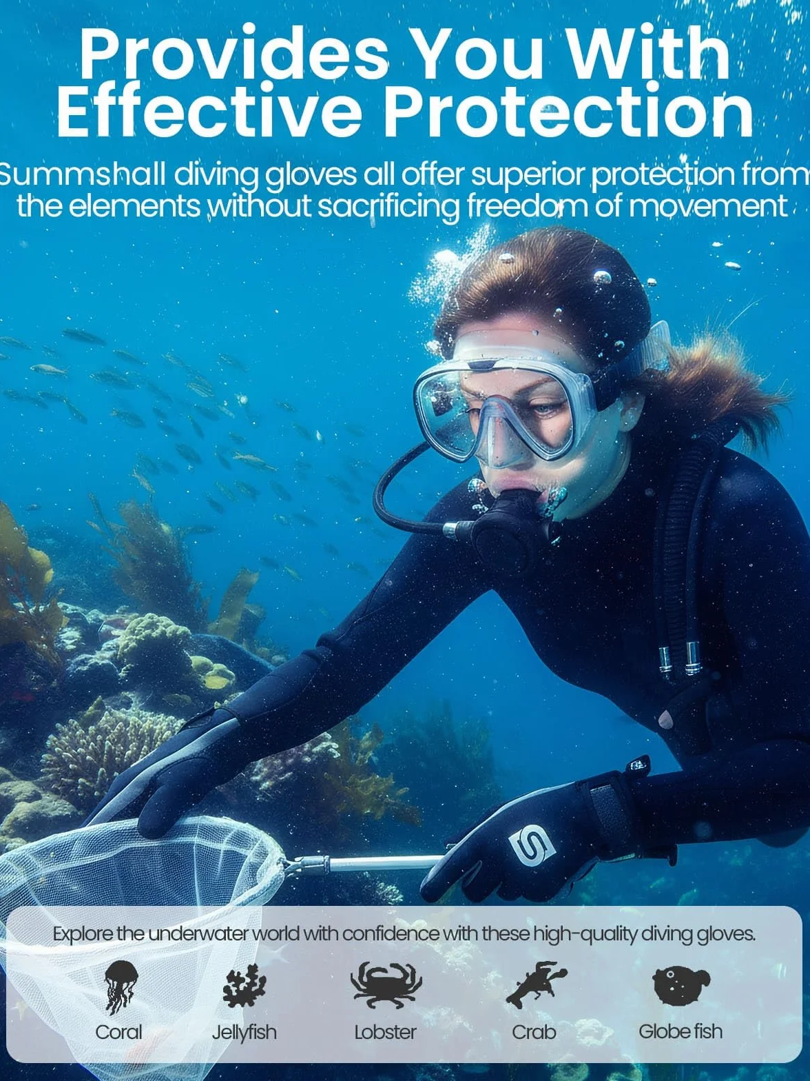 Guanti in neoprene da 2 mm, mantengono caldi e flessibili, con impugnatura antiscivolo, guanti da muta per donne e uomini, per immersioni, snorkeling, surf e sport acquatici