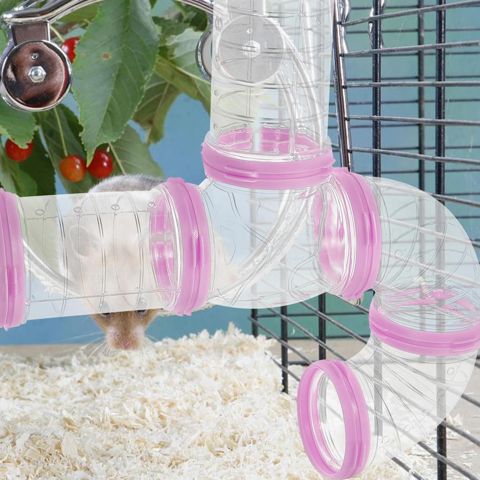 Tubi e Tunnel per Criceto Collegabili, Kit Fai da Te, 2 Set | Plastica, per Gabbia e Area Gioco, Ampliamento Habitat, Adatto a Porcellini D'india e Ricci