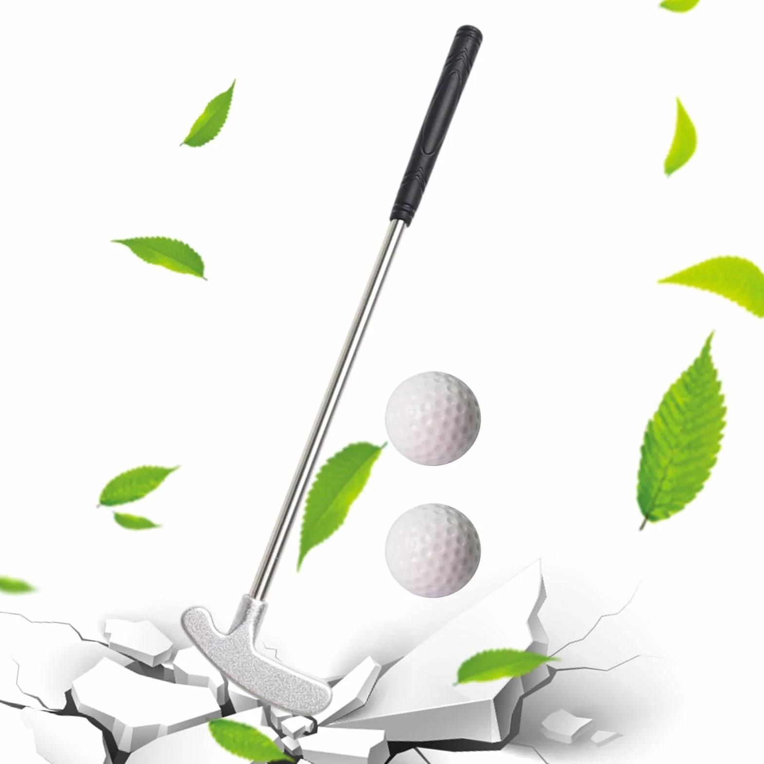 Putter club a due vie, putter minigolf a due vie per bambini, putter da golf con testa in lega di zinco, albero in acciaio inox TPRGrip, mazze da golf per bambini, ragazzi e adulti