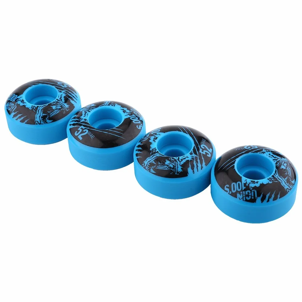 Alomejor 4 Pezzi Set di Ruote per Longboard 52mm x 30mm Ruote da Skateboard per Classic PU Cruiser Longboard Durevoli da Esterno