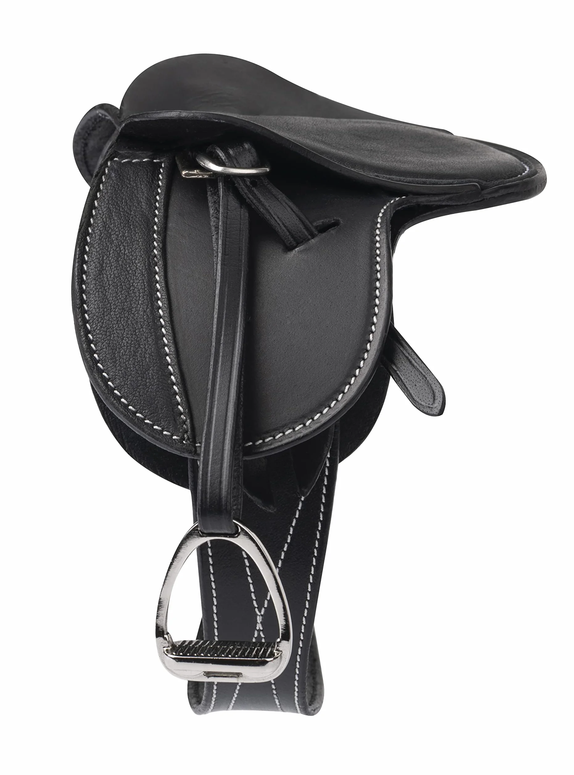 LeMieux Sella giocattolo per pony, in pelle a grana fine, adatta per bambini dagli 8 anni in su, colore: Nero