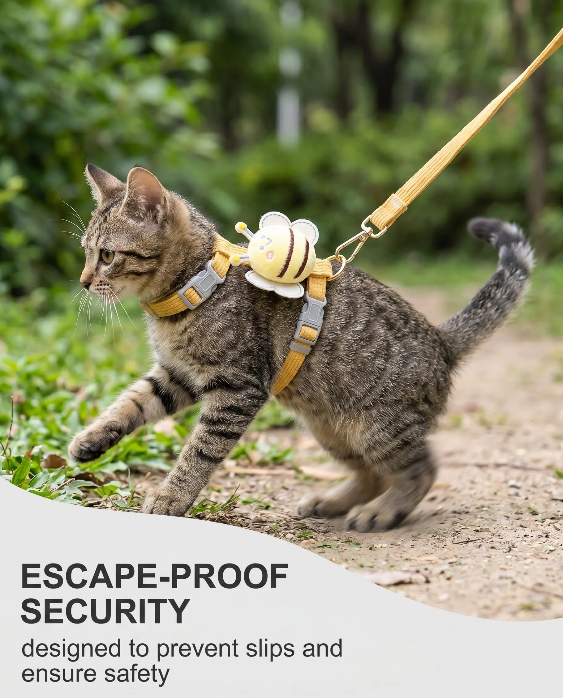 Pettorina con Guinzaglio 2 Pezzi Piccola & Regolabile, Antifuga Traspirante per Gatti, Cuccioli e Conigli Nani | Comfort e Sicurezza in Passeggiata