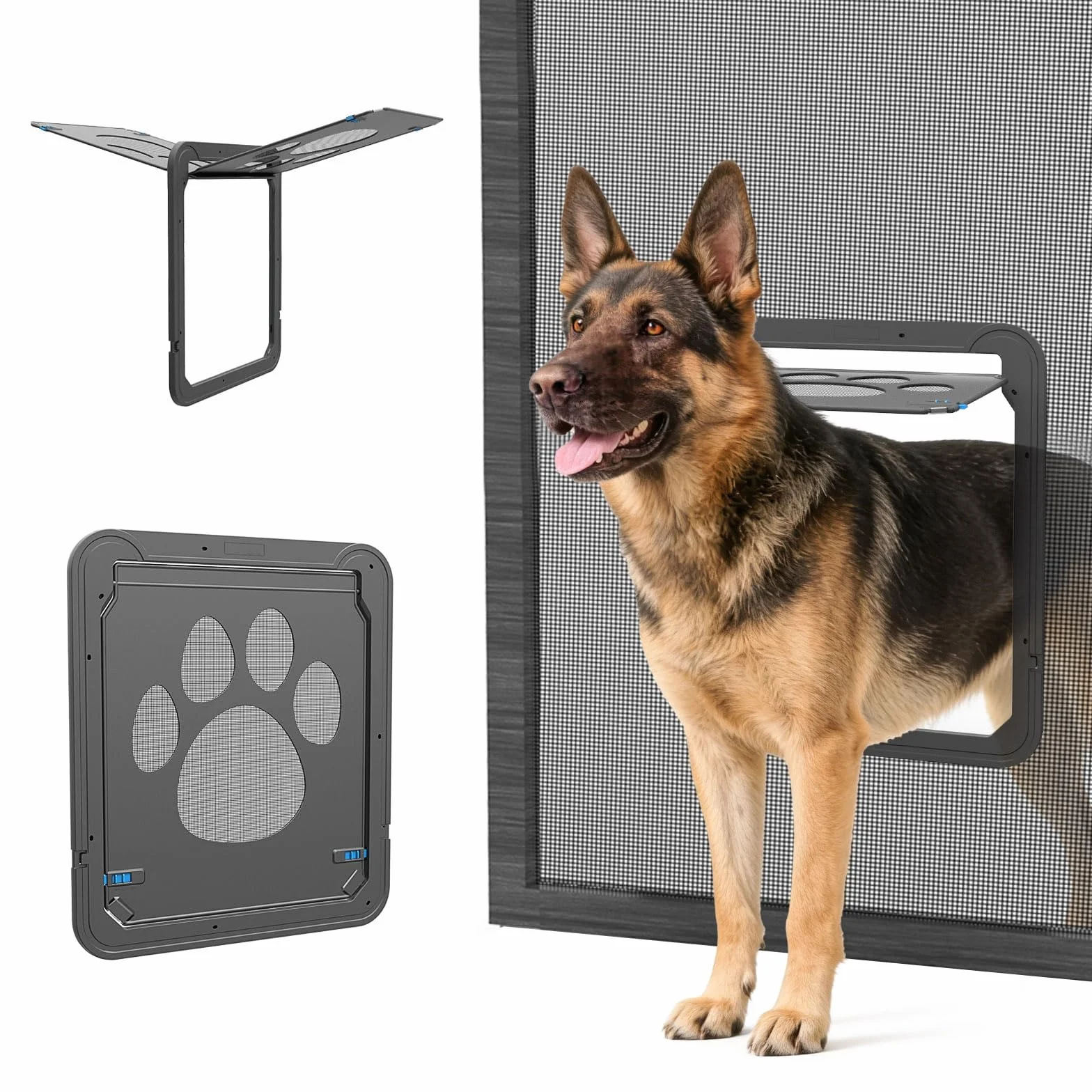 Namsan Lembo per zanzariera con lembo magnetico per cani, porta per animali domestici con chiusura a chiave