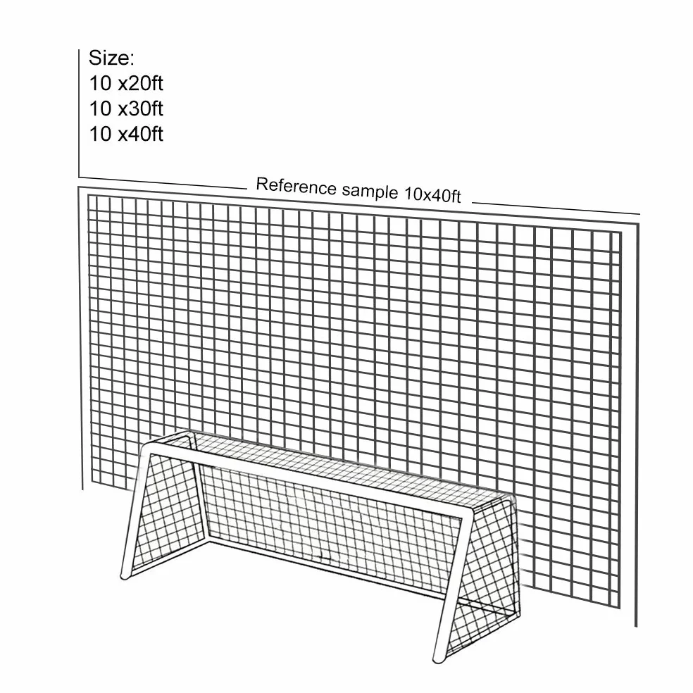 Aoneky Rete Arresto per Palloni Calcio 3x3M/3x6M/ 3x9M/3x12M/4.5x6M, Maglia Quadrata 10x10cm Senza Nodi - Reti per Recinzione Campi da Calcio per Giardino