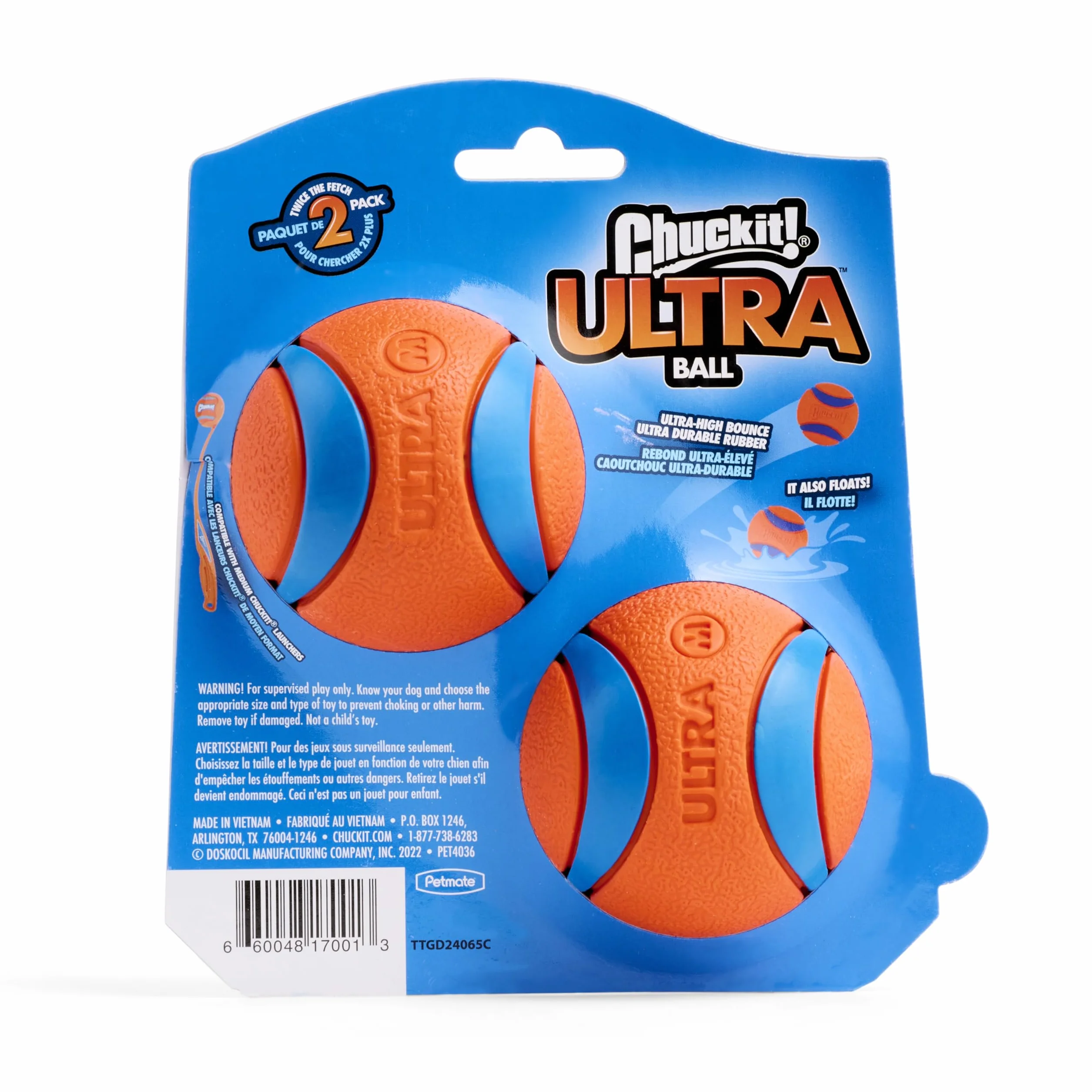 Chuckit Ultra Ball Cane, Palla Multicolore, M